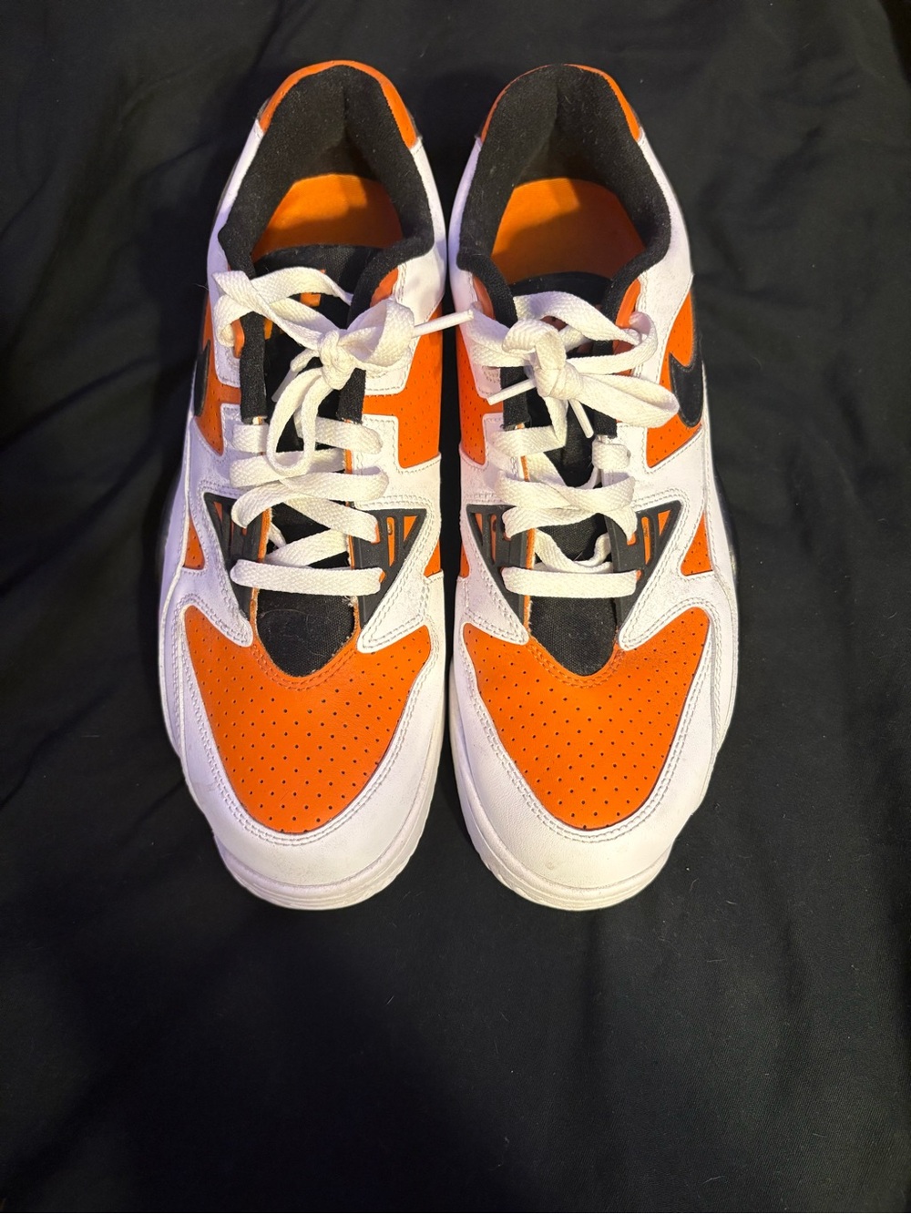 Nike Men’s Orange, White & Black Athletic Sneakers